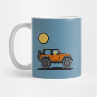 Orange 4x4 with Dog Rider Mug